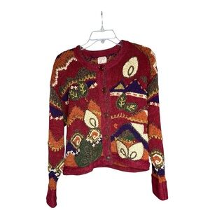 Ivy Women’s Handknit Wool Button Up Cardigan